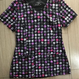 Cherokee infinity polka dot scrub top